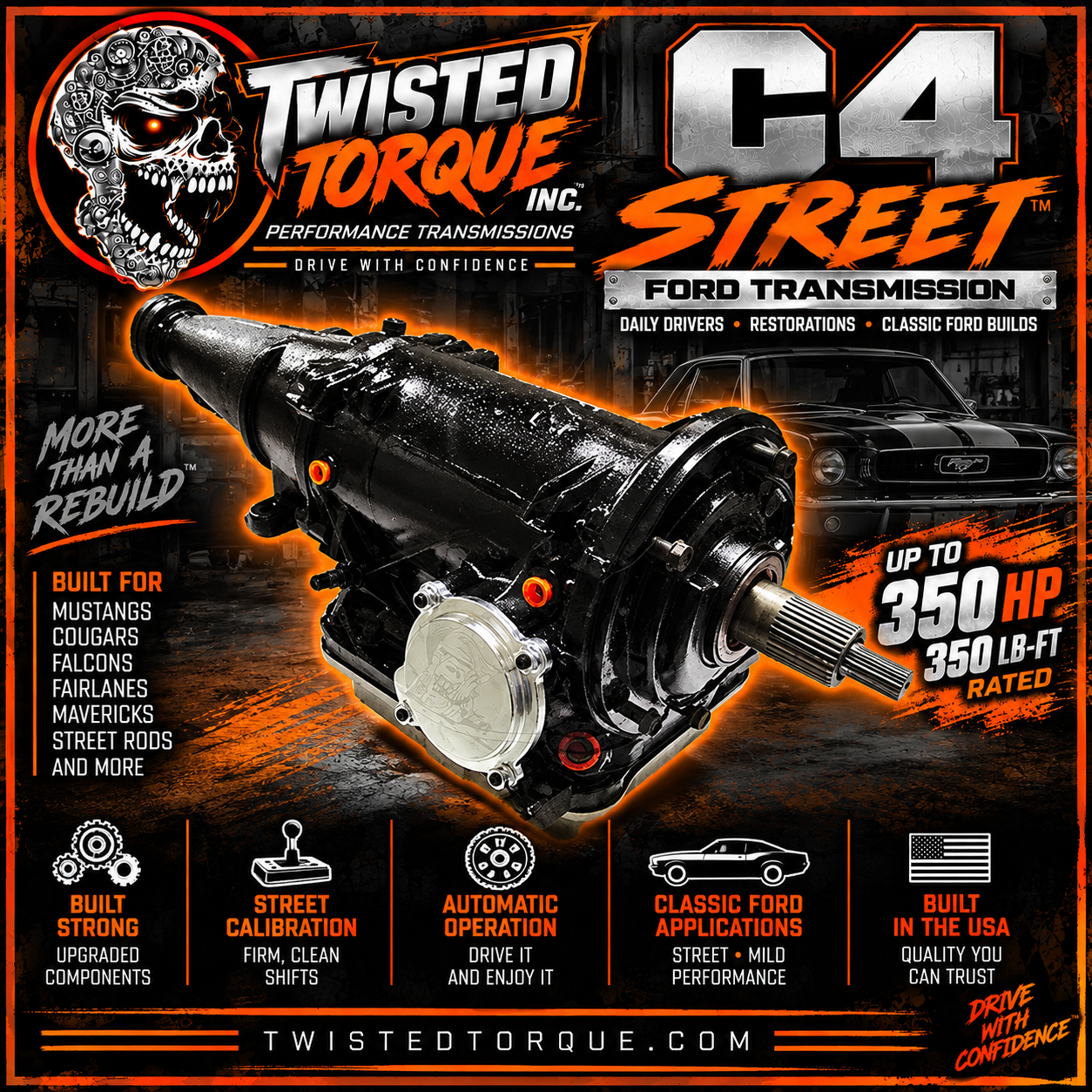 Twisted Street™ Ford C4 Transmission 2WD